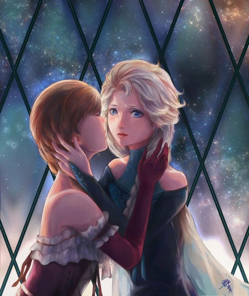 Elsa x Anna, elsanna.. Elsa Anna арт.