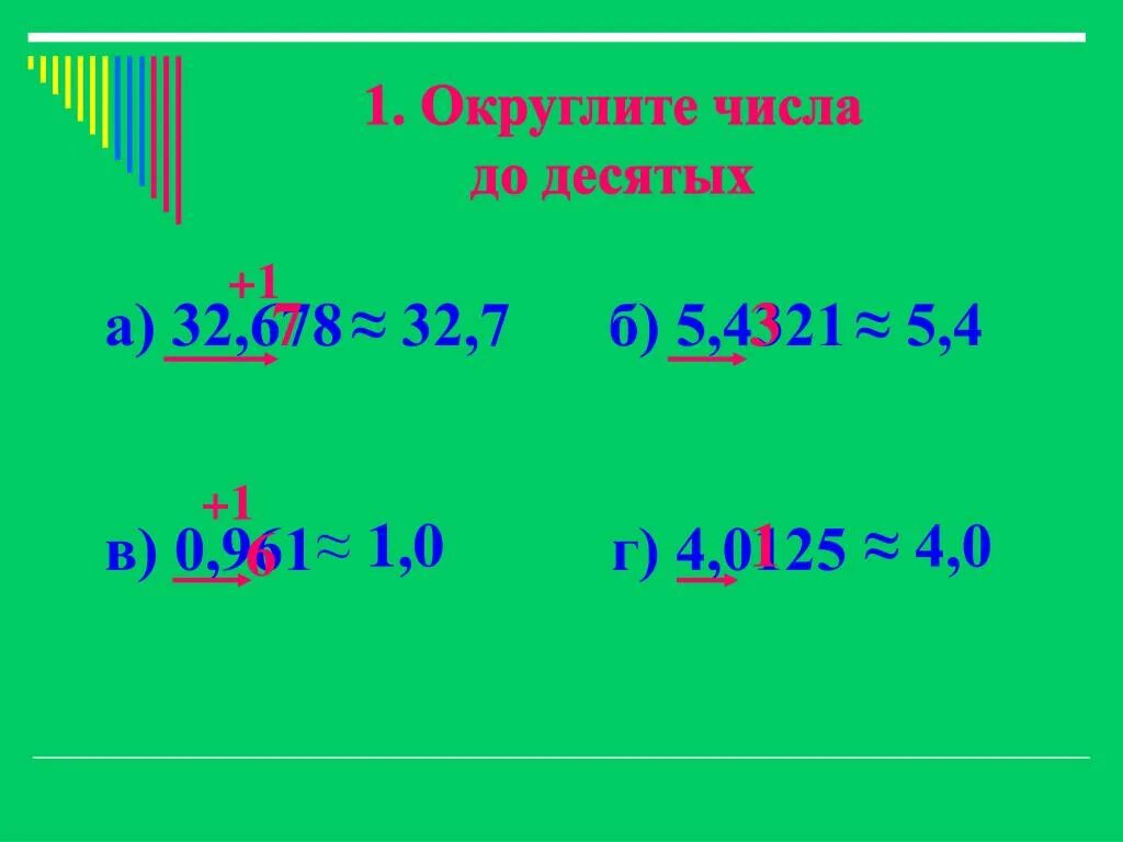 Как округлять числа. Округление чисел до десятых. Как округлить число до десятых. Как выполняется Округление. Округленные числа 5 класс математика