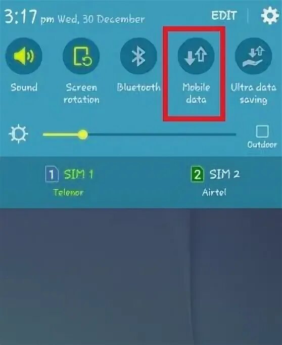 Turn on mobile data. Turn on mobile data