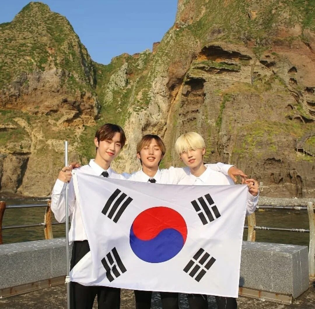 Можно ли поехать в корею. БТС С флагом Кореи. Флаг КНДР БТС. БТС держат флаг Южной Кореи. Южная Корея корейцы.
