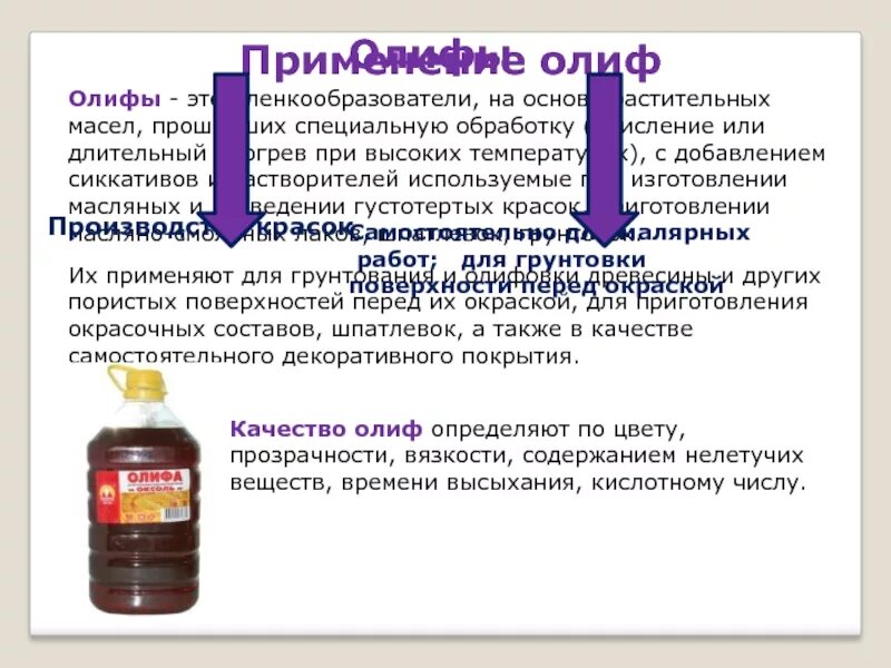Срок годности олифы