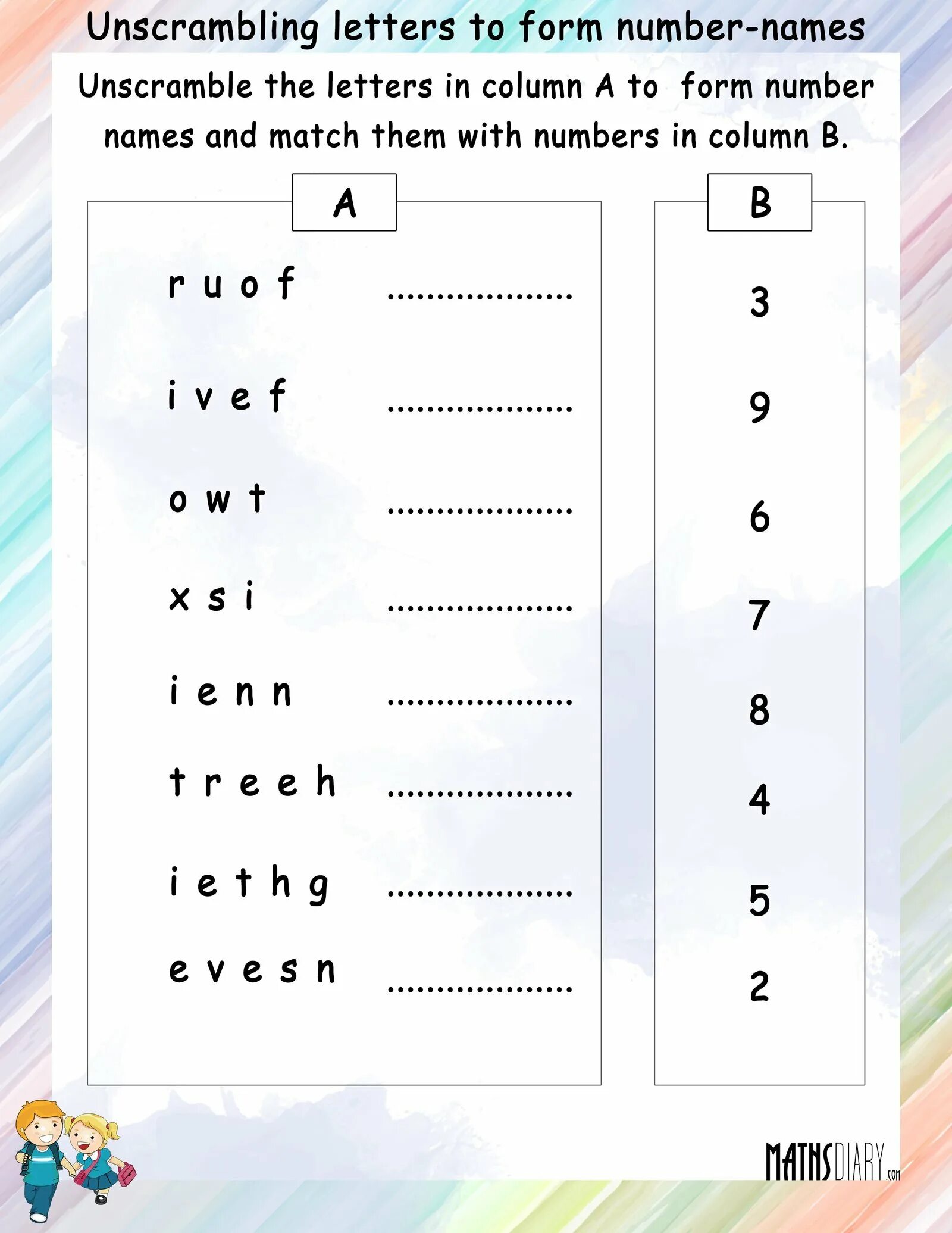 Match the times to the numbers. Numbers unscramble. numbers tasks 1-100. картинки unscramble. letters to numbers.