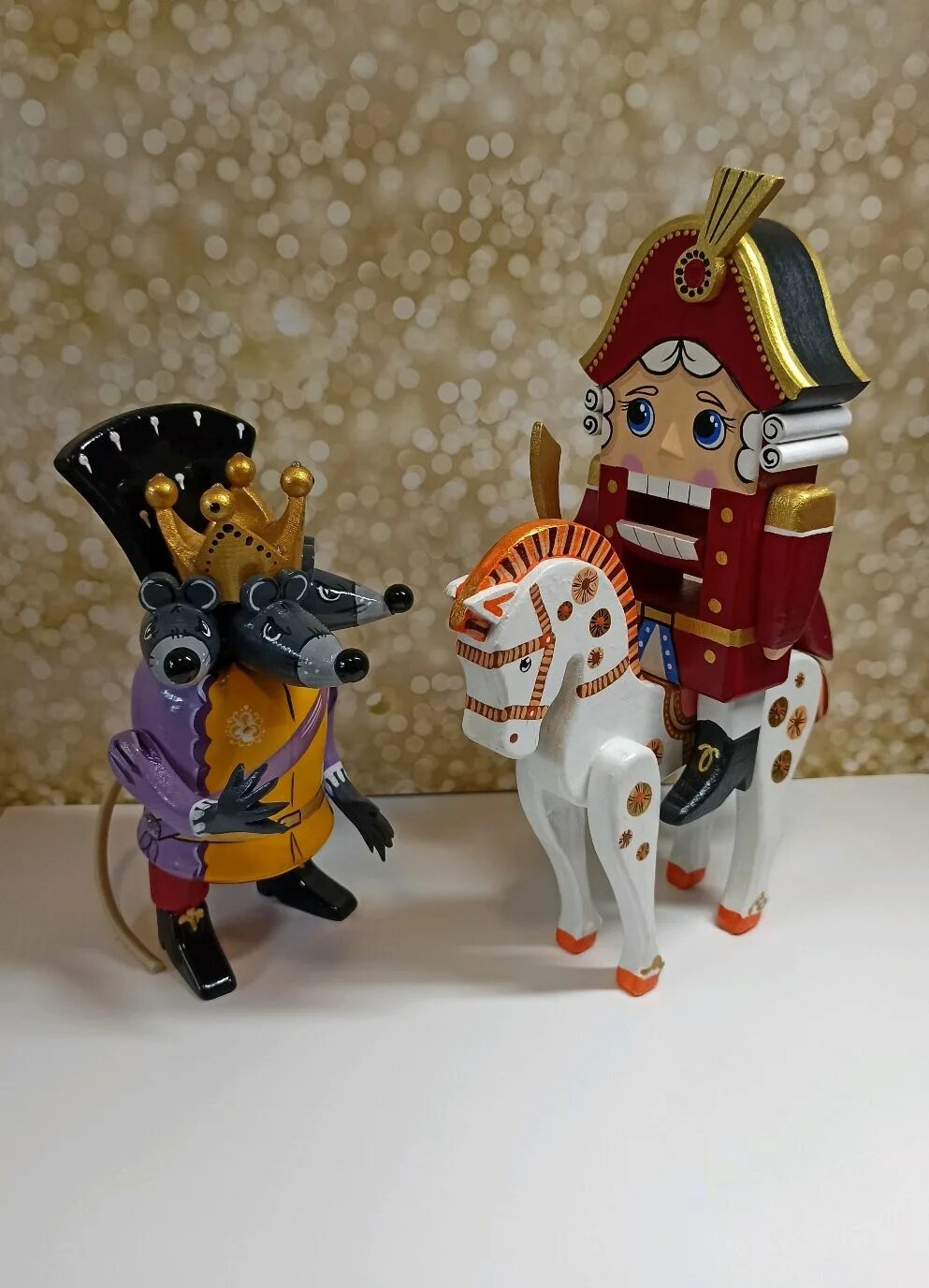 набор елочных игрушек щелкунчик и мышиный король. набор щелкунчик и мышиный король. набор щелкунчик и мышиный король. клинская фабрика елочных игрушек щелкунчик. щелкунчик и мари.