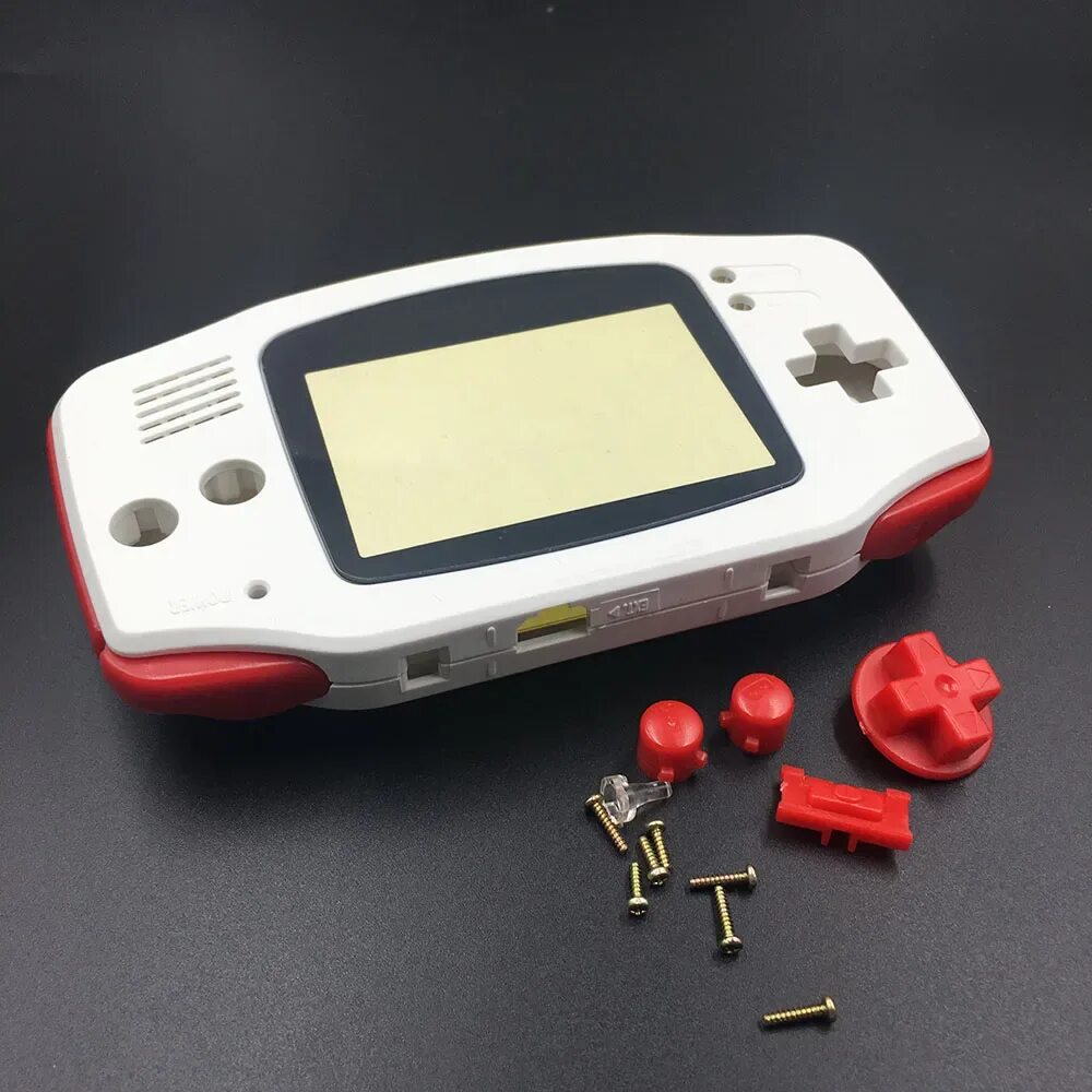 White nintendo. Game boy Advance SP корпус. Геймбой прозрачный корпус. Кейс для Нинтендо с экраном. Консоль корпусе GBA.