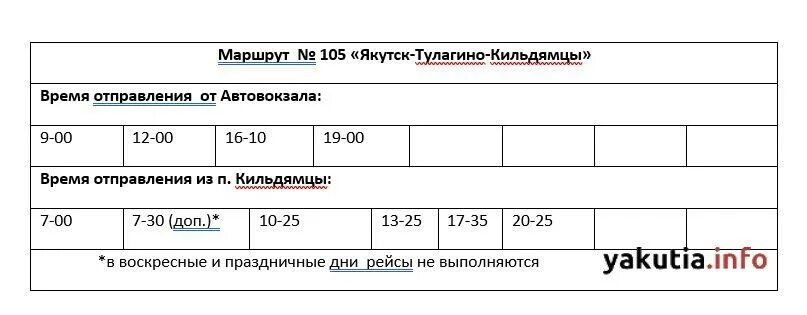 Расписание автобусов 111 никольское