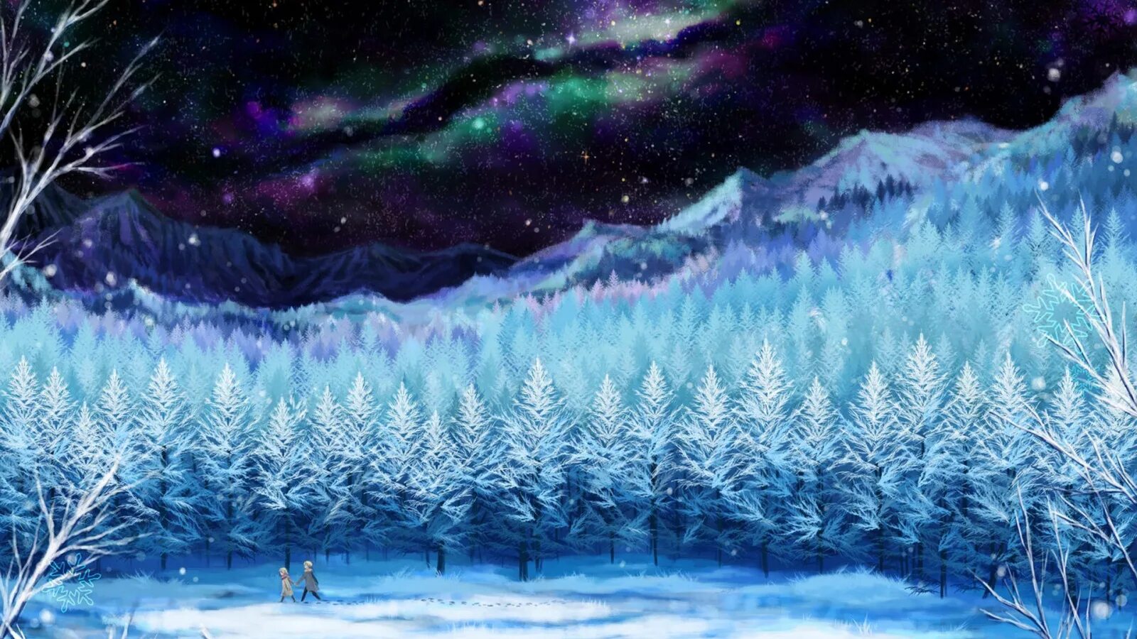 Холодное сияние звезд. Винтер Сноу арт. Зимние арты. Сказочный зимний лес. Снег арт.