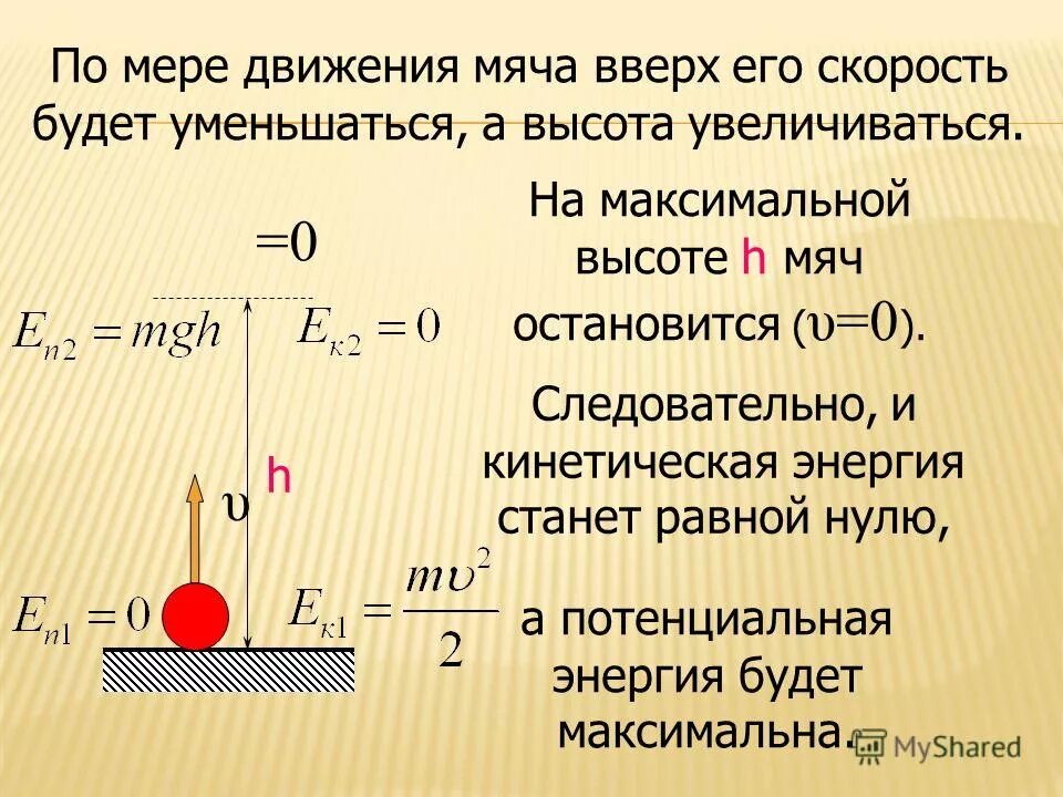 Кинетическая энергия груза максимально в положении. Формула потенциальной энергии энергии. Кинетическая и потенциальная и механическая энергии. Сохранение механической энергии. Кинетическая и потенциальная энергия.