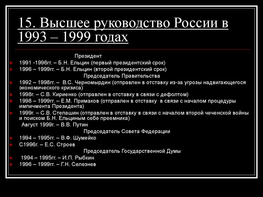 Россия 1991-1993 гг. Политическая жизнь 1993-1999. Россия в 1990-е годы кратко. Реформы 1991-1999. Политическое событие рф