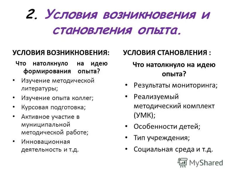 Условия формирования опыта. Условия становления сенатором. Условия опыта это. Условия формирования опыта. Условия становления педагогического опыта.