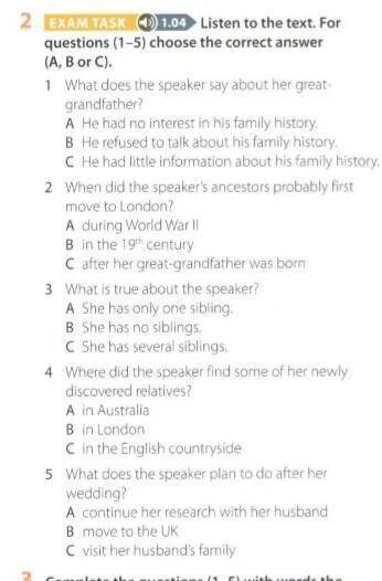 For questions 1 5 choose the. For questions 1 5 choose the