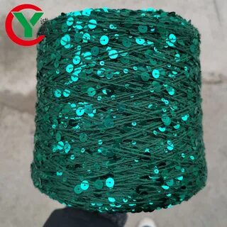 Пряжа хлопок пайетки