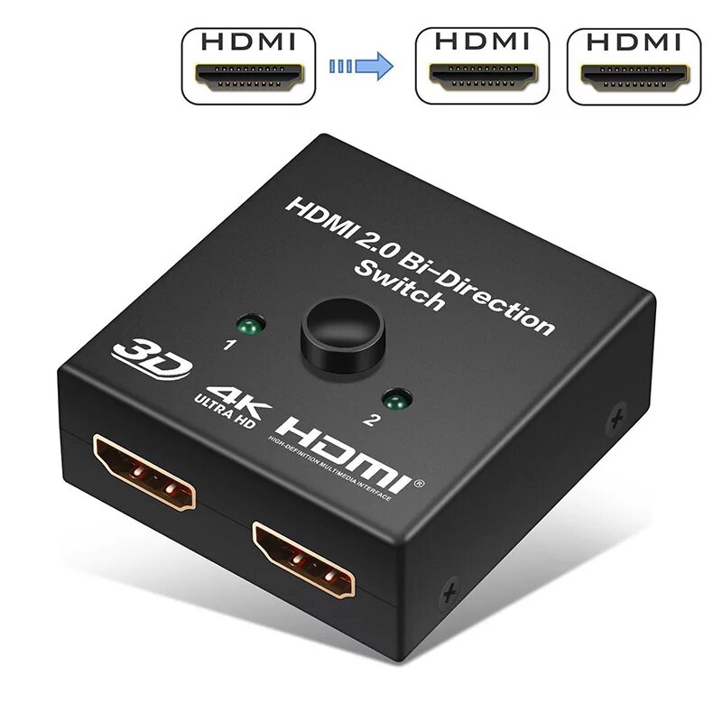 Switch 2.0. Hdmi 2.0 bi-direction switch. hdmi свитчер 2х1. разветвитель-переключатель hdmi. switch 2.