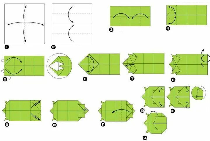 Как сделать черепаху из бумаги