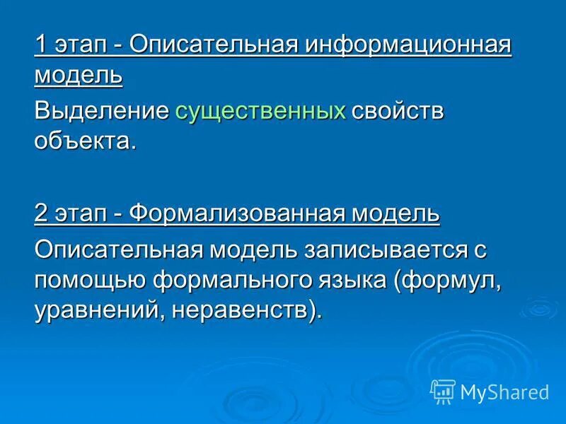 Записывается с помощью формального языка. Описательная формальная модель. Этапы построения информационной модели. Описательная модель. Приведите примеры применения метаязыка в деловой коммуникации.