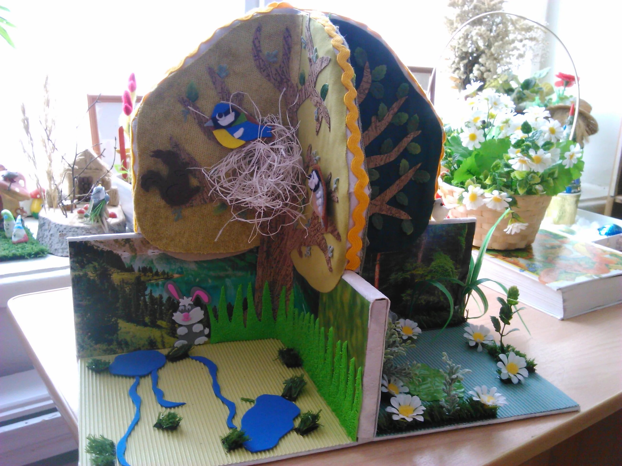 Макет деревенский дворик. Поделки на тему природа своими руками. Экологические поделки. Макет тропики для детского сада. Макет детям о природе.