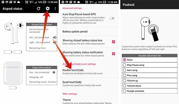 AIRPODS управление двойным нажатием. Как настроить аирподсы на андроид. AIRPODS на андроид. AIRPODS 2 на андроид. Как переключать музыку на airpods pro