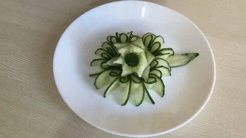 Цветы из огурцов