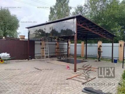 Навес для машины мягкая кровля