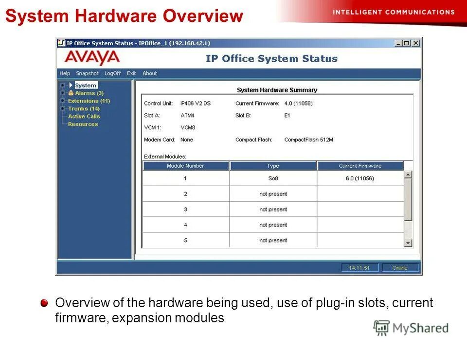 Server system status. System status. stat (system call).