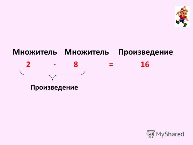 Произведение в математике это какое. Множитель произведение. Множитель и множимое.