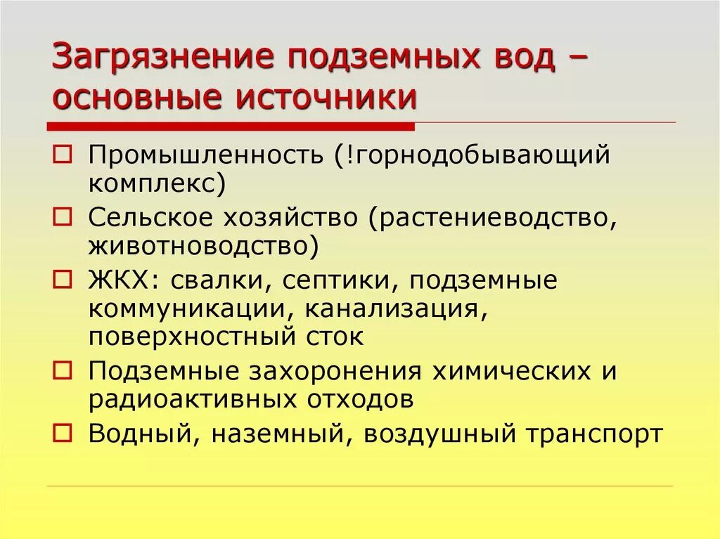 Назовите главные источники. Источники загрязнения подземных вод. Основные источники загрязнения подземных вод. Виды загрязнения подземных вод. Основные загрязнители подземных вод.