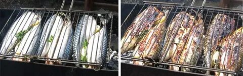 Шашлык скумбрия на мангале на решетке рецепт