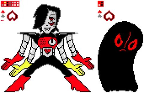 Underfell Mettaton and Napstablook Pixel Art Maker.