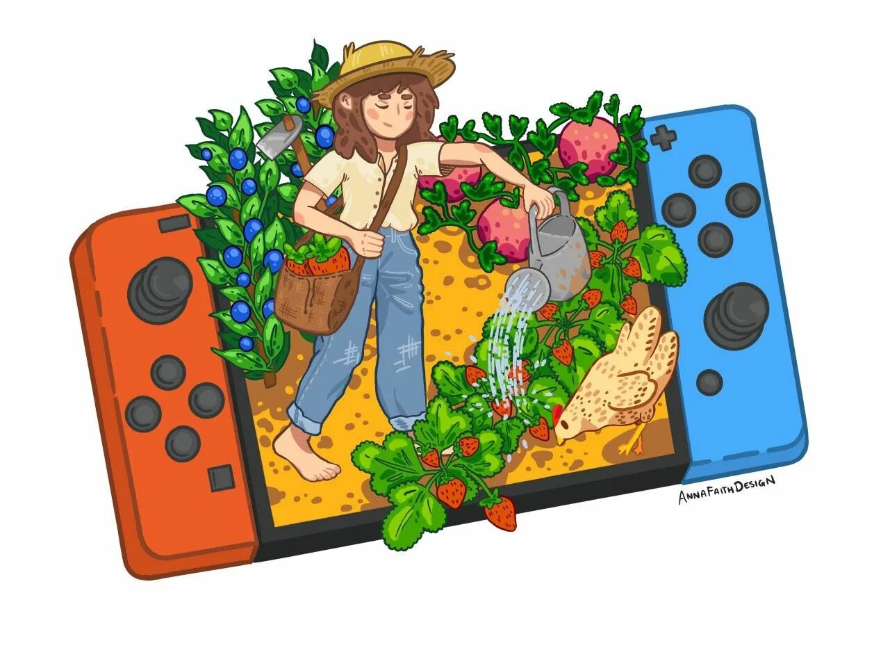 Stardew valley 1.6 nintendo switch. Stardew Valley на Нинтендо свитч. Игра про ферму на Нинтендо. Nintendo иллюстрация. Ферма арт.