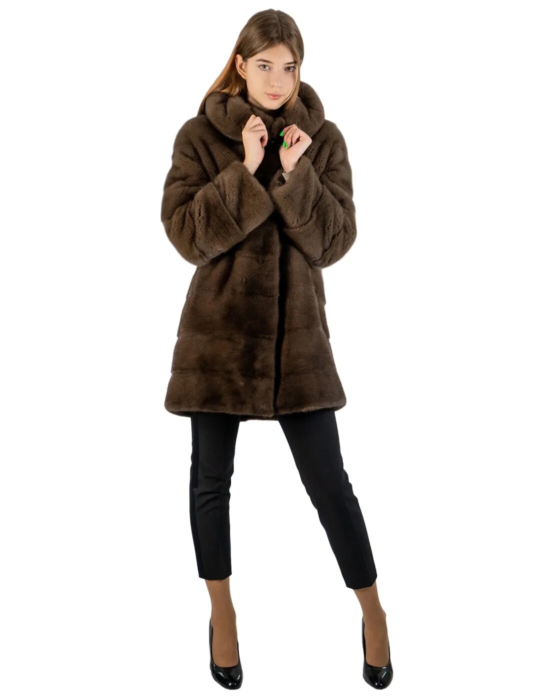 NEW GOLD ROYAL SAGA FOX FUR PONCHO CLASS- SABLE MINK CHINCHILLA COAT SILVER FIRE