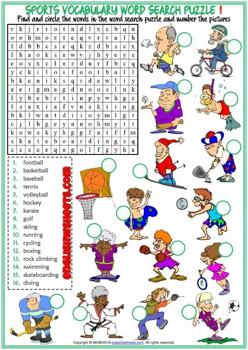 1 find the sports. Спорт английский язык задания. Wordsearch Puzzle спорт. Спорт Worksheet for Kids. Виды спорта на английском языке упражнения.