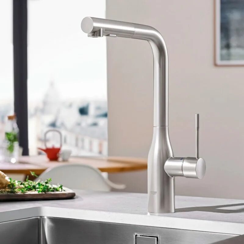 Смеситель для кухни (мойки) Grohe Essence 30269000. Смеситель Grohe Essence New. Grohe Essence смеситель кухня. Смеситель для кухни Grohe Essence New.