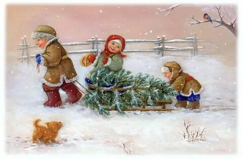 Старинные зимние картинки