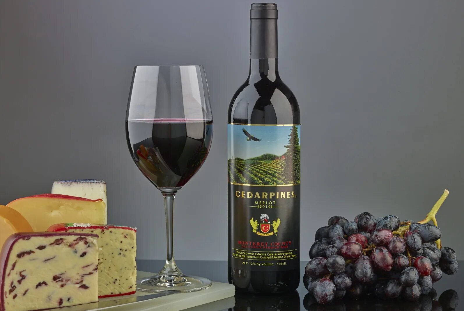 Вино мерло фото Вино "Кэфер Мерло" красное сухое 0,75л. 12,5% купить за 946 ₽ HouseWine