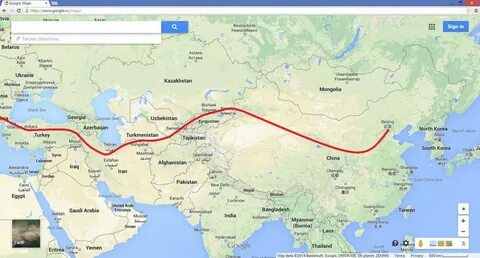Москва китай на карте