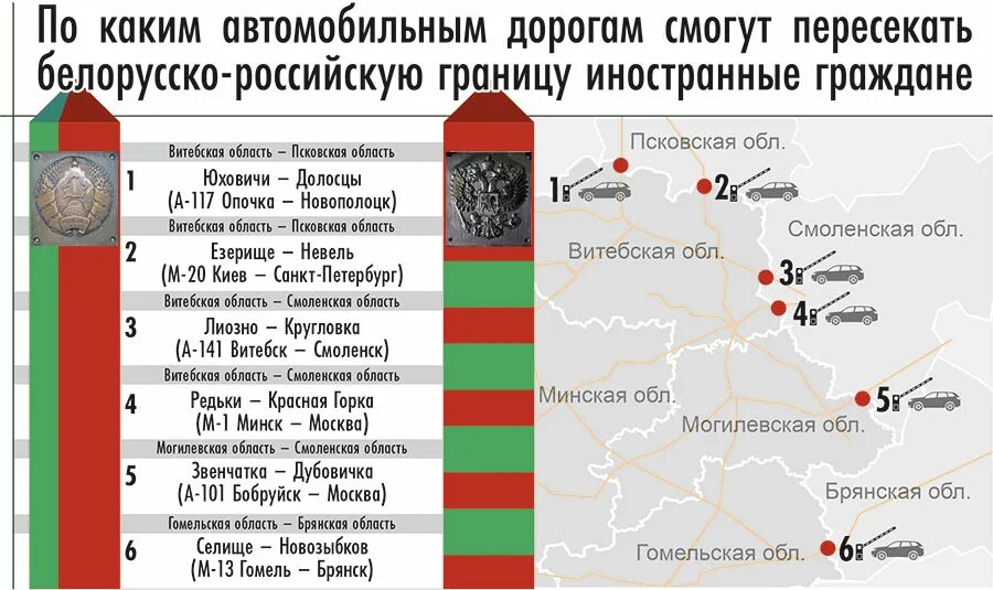 Можно пересечь границу белоруссии