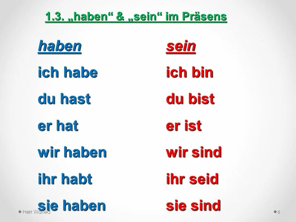 Habe hat haben. Хабен и Зайн. Ich bin du bist таблица. Ich bin du bist er Sie es ist таблица. Er ist немецкий.