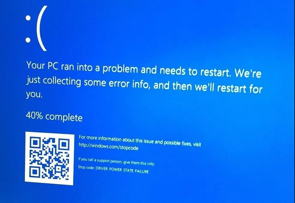 Синий экран при установки драйвера. Синий экран Power State. Driver Power State failure. Driver Power State failure Windows. BSOD Driver Power State failure.