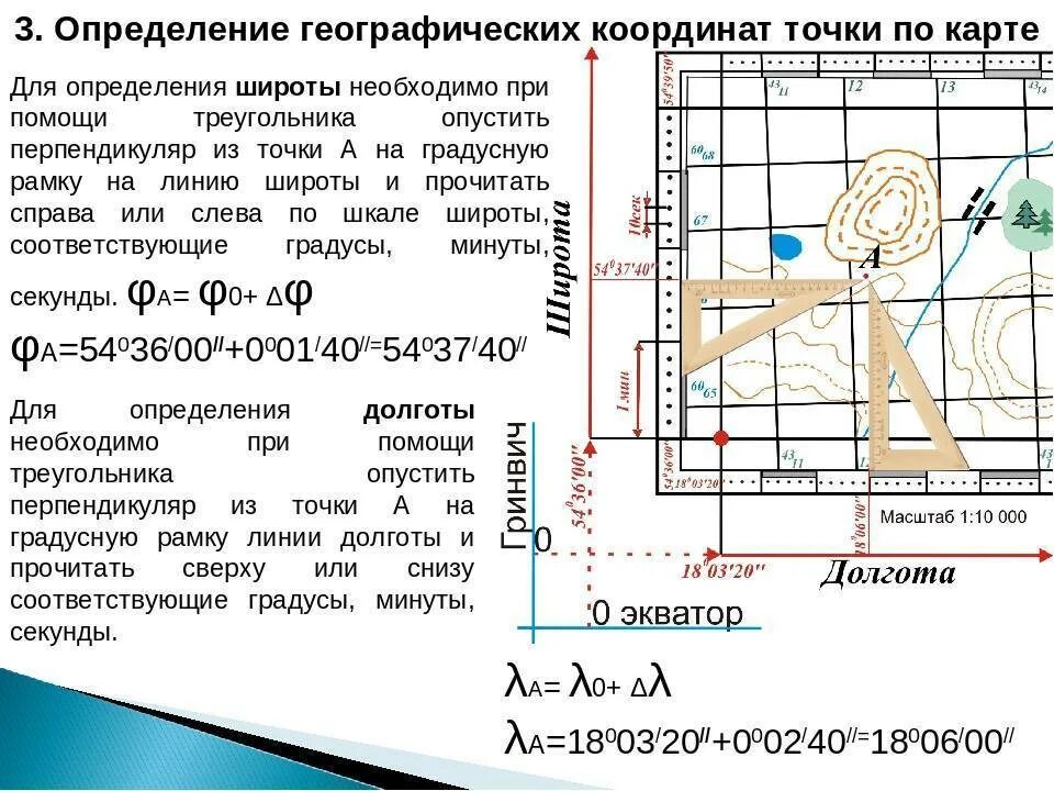 Координаты по цифрам на карте