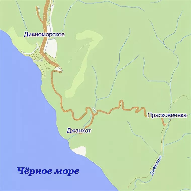 Карта Прасковеевка Дивноморское Джанхот. Джанхот и Прасковеевка. Прасковеевка и Джанхот на карте. Дивноморское и Прасковеевка на карте.