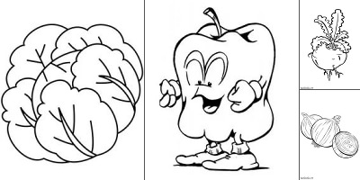 раскраска овощи