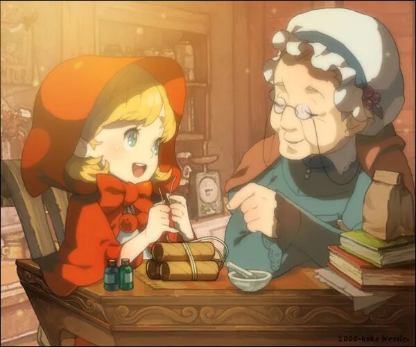 Бабушка и дедушка снова стали молодыми манга. Бабушка арт. Бабушка красной шапочки.