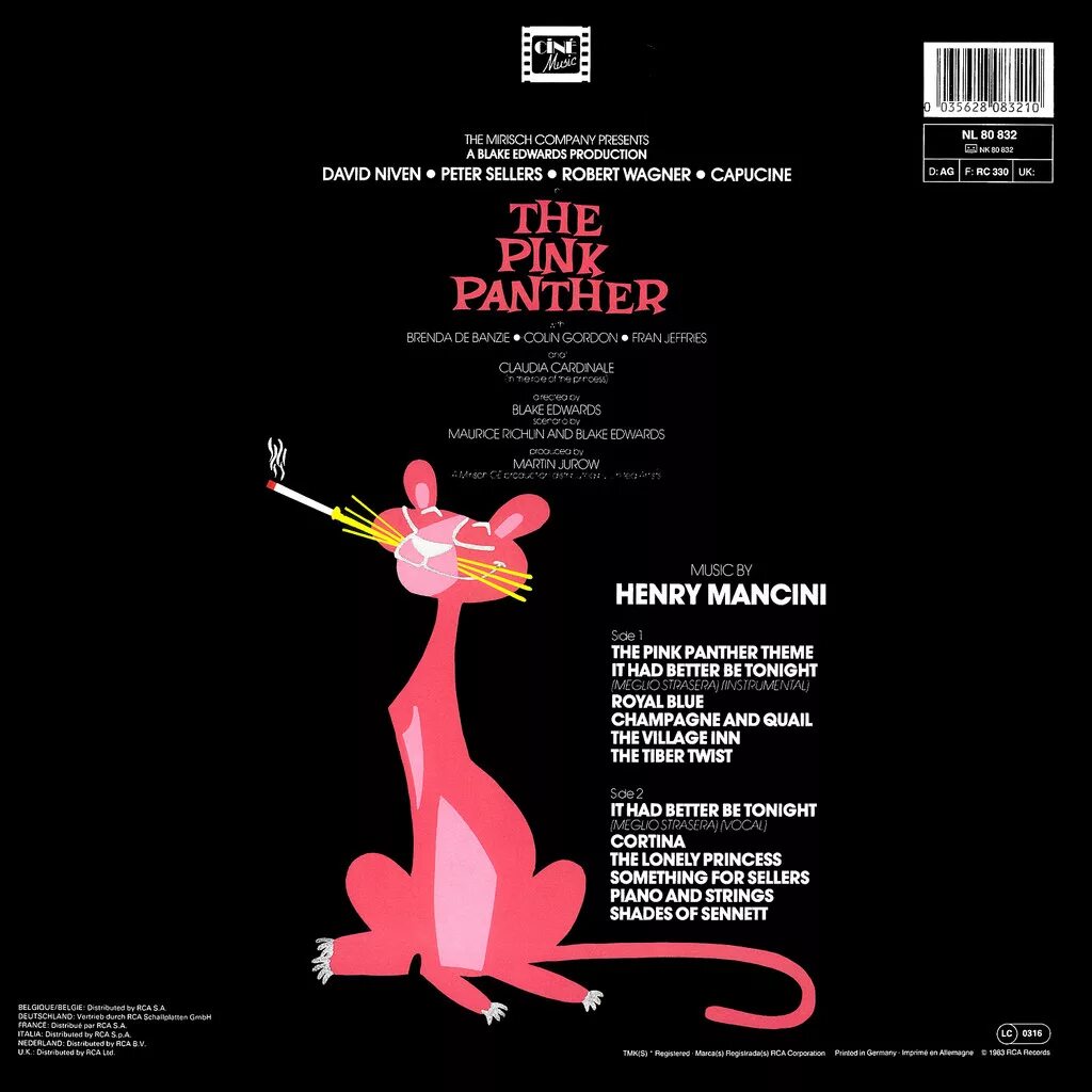 Henry mancini the pink panther. Розовая пантера афиша. Розовая пантера обложка.