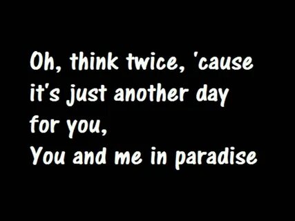Текст перевод paradise