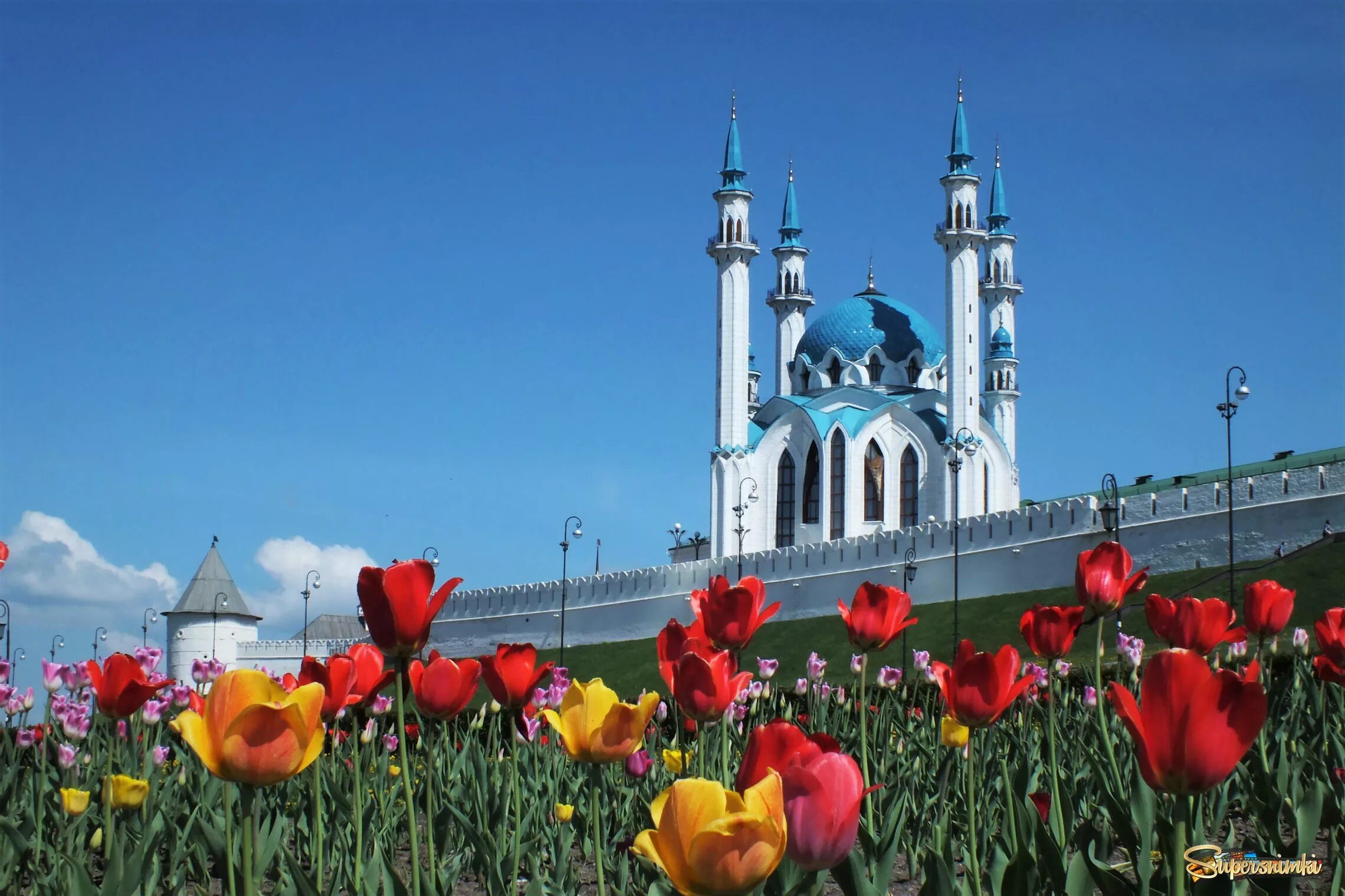 Кул-Шариф Татарстан. Казань кул Шариф летом. Мечеть кул-Шариф в Казани тюльпан. Казан ураза