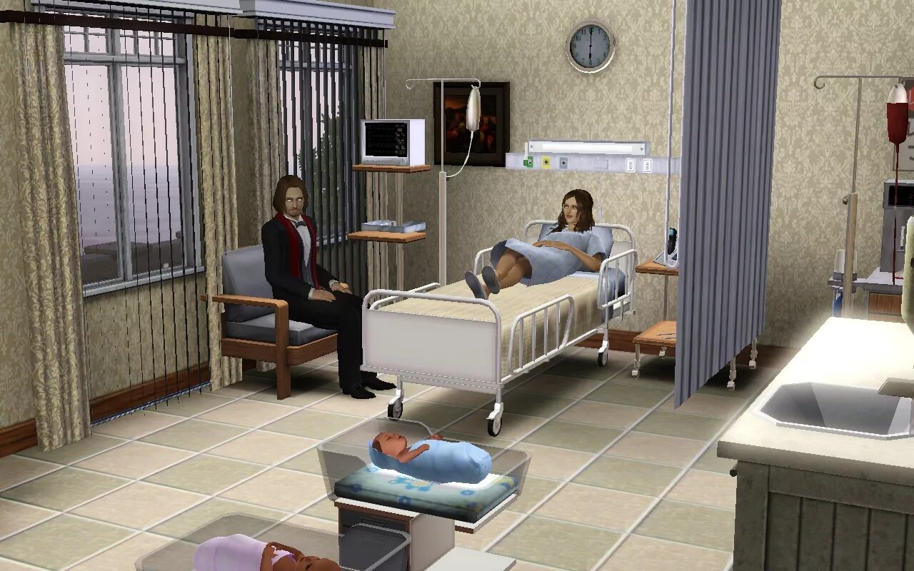 Как быстро родить в симс. Симс 4 hospital. sims 3 hospital. симс 4 больница. sims 3 психушка.