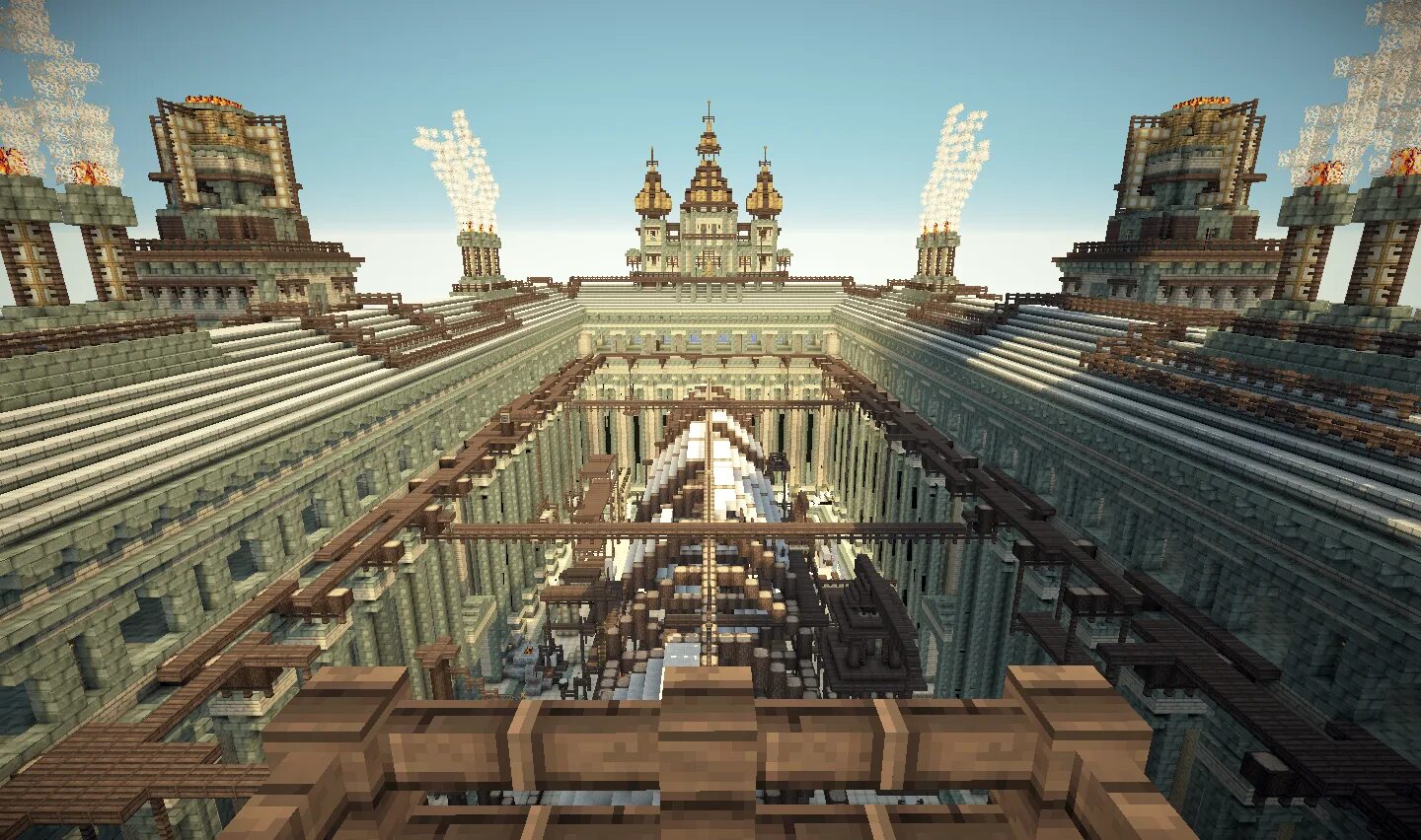 Minecraft architecture. Сталинские высотки в майнкрафт. Стимпанк завод майнкрафт. Архитектура в МАЙНКРАФТЕ. Подземный город майнкрафт.