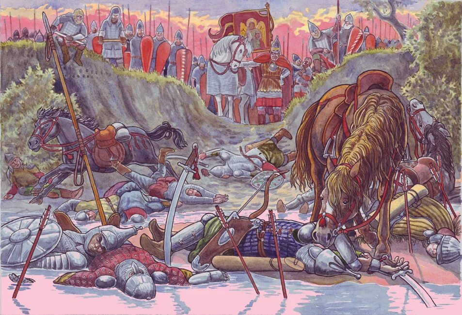 1378 Битва на реке Воже. Сражение на Воже 1378. Битва с ордынцами на реке Воже.