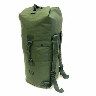 Military Duffle Bag, OD Green Nylon Sea Bag Carry Straps Army Duffel USGI купить