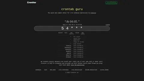 Crontab guru