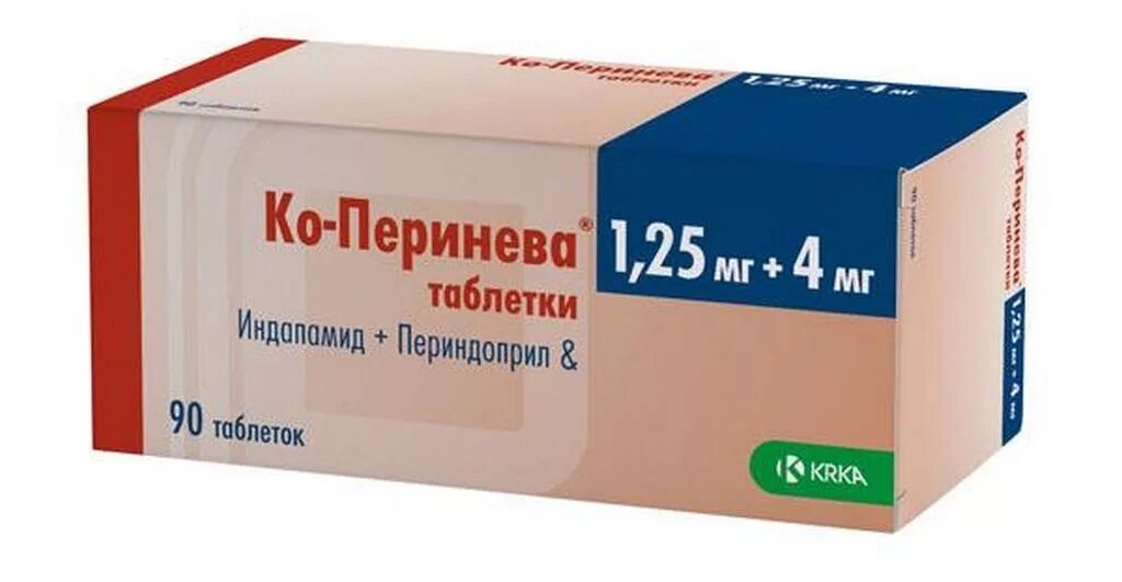 Новые от гипертонии. Ко-перинева 0 625 мг+2мг. Перинева таблетки 4 мг 90 шт. КРКА-рус. Ко-перинева таб 1,25мг+4мг №90. Ко перинева 1.25.